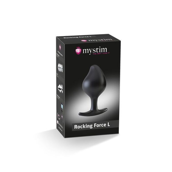 Силіконова анальна пробка Mystim Rocking Force L для електростимулятора, діаметр 4,7 см SO3806 фото ЦЕ МІЖ НАМИ