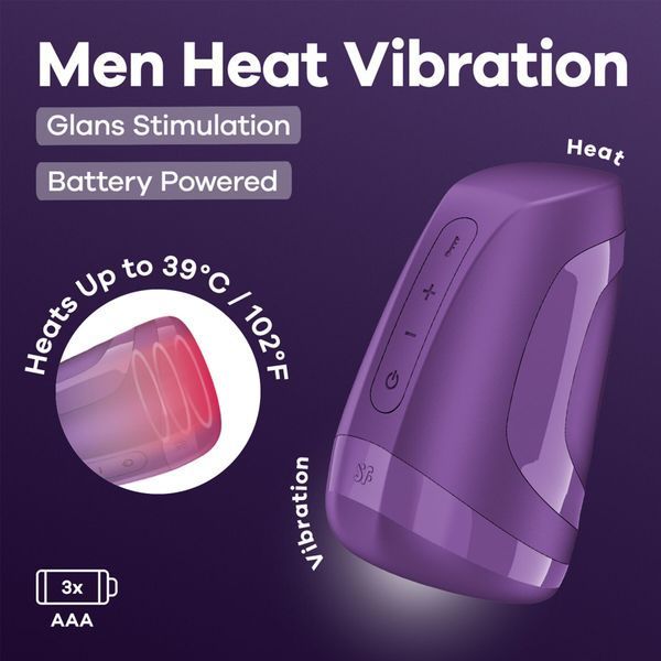 Мастурбатор Satisfyer Men Heat Vibration Battery Series (імітатор мінету) SX3843 фото ЦЕ МІЖ НАМИ