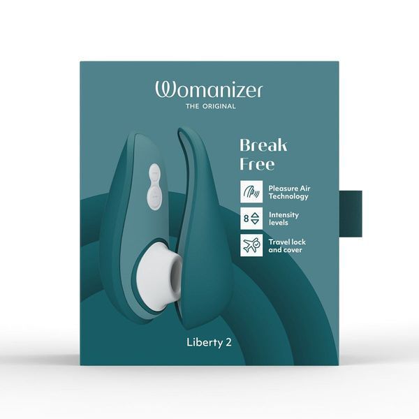 Вакуумний кліторальний стимулятор Womanizer Liberty 2 Dark Petrol SX0521 фото ЦЕ МІЖ НАМИ