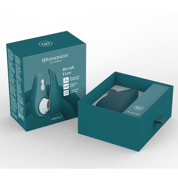 Вакуумний кліторальний стимулятор Womanizer Liberty 2 Dark Petrol SX0521 фото ЦЕ МІЖ НАМИ