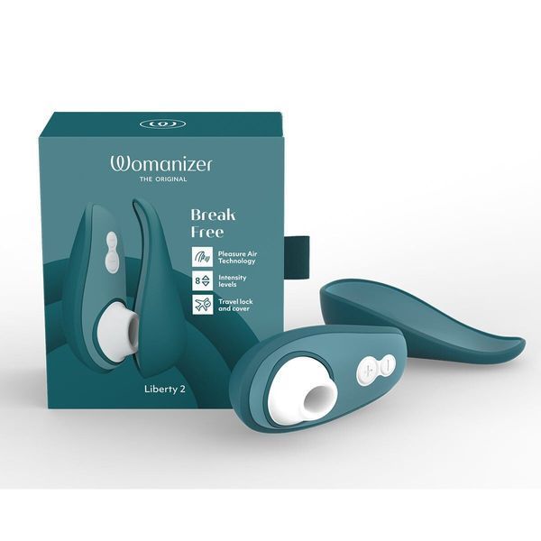 Вакуумний кліторальний стимулятор Womanizer Liberty 2 Dark Petrol SX0521 фото ЦЕ МІЖ НАМИ