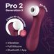 Вакуумний кліторальний стимулятор Satisfyer Pro 2 Generation 3 with Liquid Air Connect App Wіnе Red SO7774 фото сексшопу ЦЕ МІЖ НАМИ 2