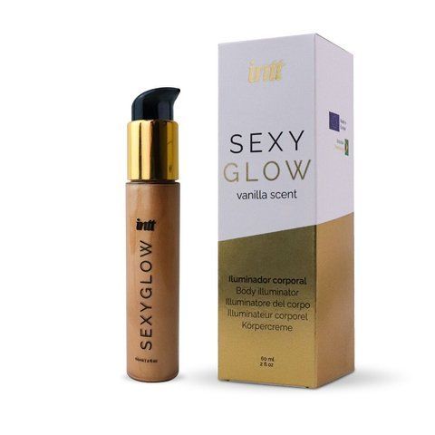 Крем-шимер для тіла Intt Sexy Glow з олією ши та ароматом ванілі SO7131 фото ЦЕ МІЖ НАМИ