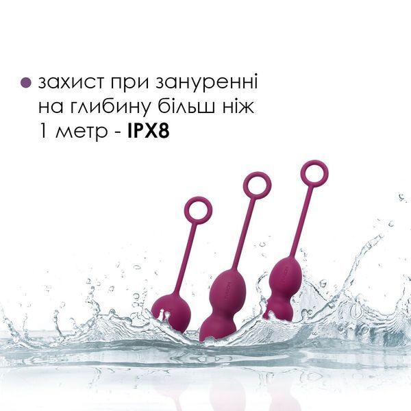 Набір вагінальних кульок зі зміщеним центром ваги Svakom Nova Violet SO4831 фото ЦЕ МІЖ НАМИ