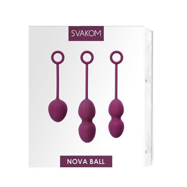 Набір вагінальних кульок зі зміщеним центром ваги Svakom Nova Violet SO4831 фото ЦЕ МІЖ НАМИ