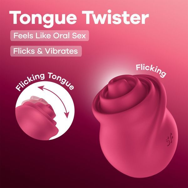 Вібростимулятор для клітора Satisfyer Tongue Twister з імітацією язичка SX3849 фото ЦЕ МІЖ НАМИ
