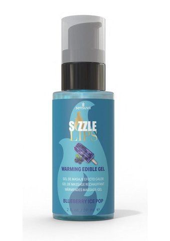 Зігрівальний масажний гель Sensuva Sizzle Lips Blueberry Ice Pop (59 мл) SO9825 фото ЦЕ МІЖ НАМИ