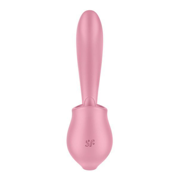 Вагінально-кліторальний вібратор Satisfyer Tongue Genius з язичком SX3852 фото ЦЕ МІЖ НАМИ