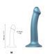 Насадка для страпону Strap-On-Me Mono Density Dildo M Blue, діам. 3,3 см, гнучка SO3569 фото сексшопу ЦЕ МІЖ НАМИ 4