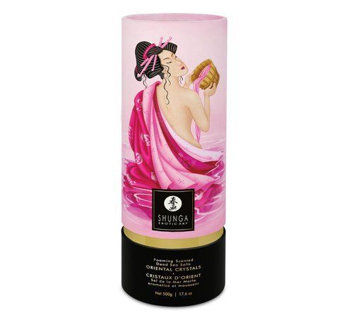 Пінлива сіль для ванни Shunga Dead Sea salt Oriental Crystals &mdash; Rose Petal (500 г) SO6893 фото ЦЕ МІЖ НАМИ