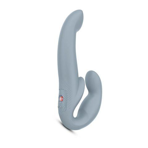 Безремінний страпон з вібрацією Fun Factory SHARE VIBE PRO cool grey, регульований SX0977 фото ЦЕ МІЖ НАМИ