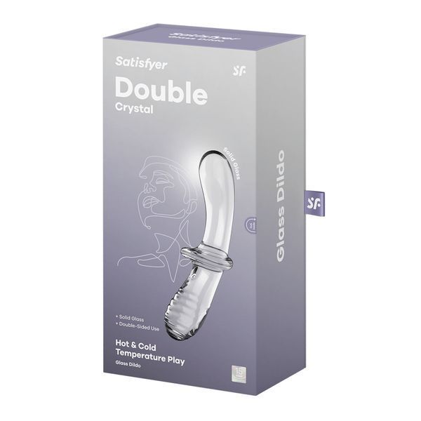 Двосторонній скляний фалоімітатор Satisfyer Double Crystal Transparent SO8784 фото ЦЕ МІЖ НАМИ