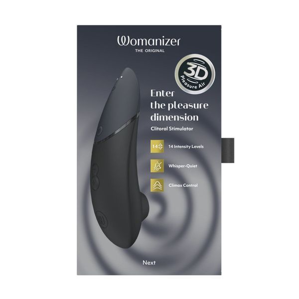 Вакуумний кліторальний стимулятор Womanizer Next Black SX0530 фото ЦЕ МІЖ НАМИ