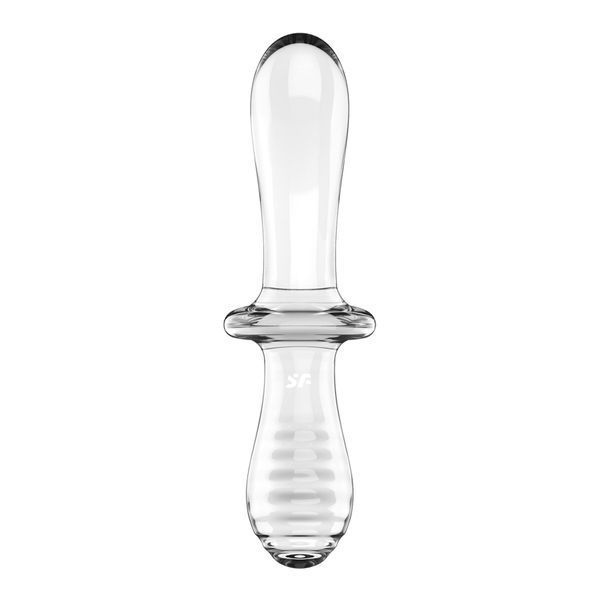 Двосторонній скляний фалоімітатор Satisfyer Double Crystal Transparent SO8784 фото ЦЕ МІЖ НАМИ