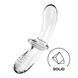 Двосторонній скляний фалоімітатор Satisfyer Double Crystal Transparent SO8784 фото сексшопу ЦЕ МІЖ НАМИ 1