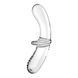 Двосторонній скляний фалоімітатор Satisfyer Double Crystal Transparent SO8784 фото сексшопу ЦЕ МІЖ НАМИ 3