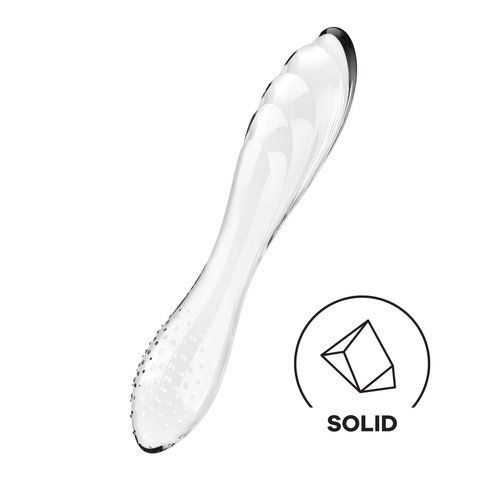 Двосторонній скляний фалоімітатор Satisfyer Dazzling Crystal 1 Transparent SO8785 фото ЦЕ МІЖ НАМИ