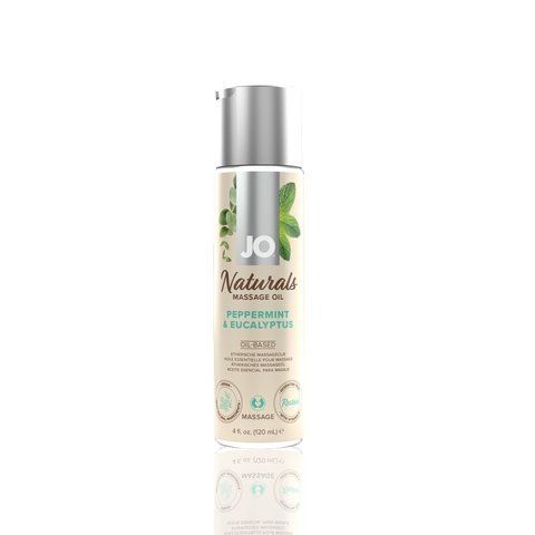 Масажна олія JO Naturals Massage Oil Peppermint & Eucalyptus з ефірними оліями (120 мл) SO6166 фото ЦЕ МІЖ НАМИ