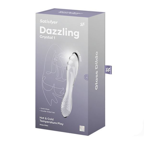 Двосторонній скляний фалоімітатор Satisfyer Dazzling Crystal 1 Transparent SO8785 фото ЦЕ МІЖ НАМИ