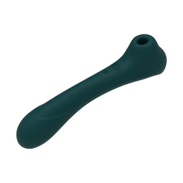 Вібратор та вакуумний кліторальний стимулятор Alive Quiver Teal SO6018 фото ЦЕ МІЖ НАМИ