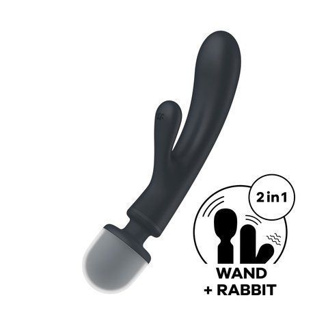 Вібратор-кролик з вібромасажером Satisfyer Triple Lover Grey SO8789 фото ЦЕ МІЖ НАМИ