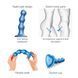 Насадка для страпона Strap-On-Me Dildo Plug Balls Blue Metallic M SO7818 фото сексшопу ЦЕ МІЖ НАМИ 2