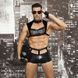Чоловічий еротичний костюм поліцейського "Капітан Суворий" One Size Black: кашкет, труси, топ, рукав SO2287 фото сексшопу ЦЕ МІЖ НАМИ 3