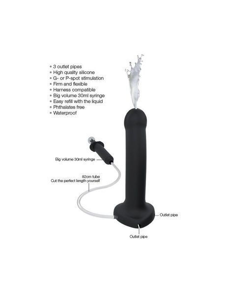 Фалоімітатор, що кінчає Strap-On-Me Dildo Cum Flesh, діаметр 3,6 см, силікон, насадка для страпону SO2704 фото ЦЕ МІЖ НАМИ