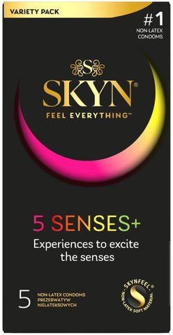 Набір презервативів SKYN 5 Senses 5 шт SX2390 фото ЦЕ МІЖ НАМИ