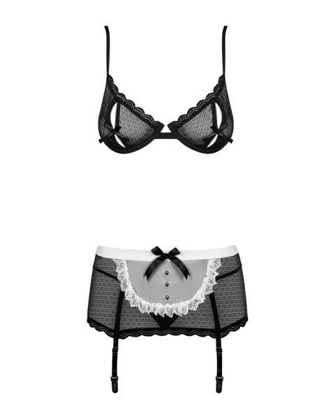 Еротичний костюм покоївки Obsessive Maidme set 5pcs L/XL SO7291 фото ЦЕ МІЖ НАМИ