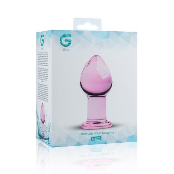Рожева анальна пробка зі скла Gildo Pink Glass Buttplug SO4421 фото ЦЕ МІЖ НАМИ