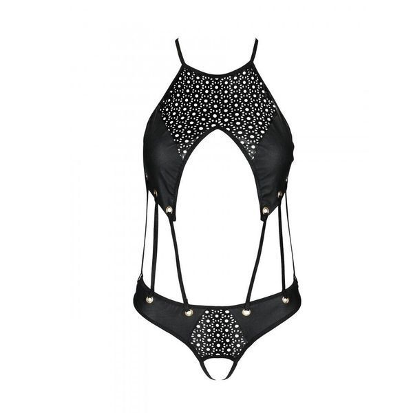 Боді з екошкіри з ремінцями та перфорацією Tamaris Body black L/XL  SO5793 фото ЦЕ МІЖ НАМИ