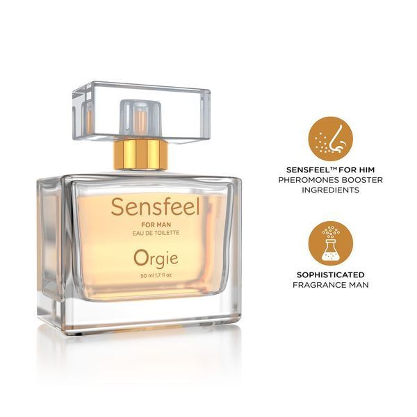Чоловічі парфуми з феромонами Orgie &ndash; Sensfeel for Man (50 мл), цитрусово-деревний аромат SX1539 фото ЦЕ МІЖ НАМИ