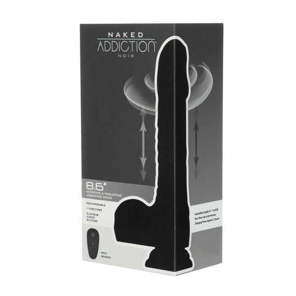 Віброфалоімітатор з ротацією та пульсацією Naked Addiction 8.6&Prime; Noir SO8907 фото ЦЕ МІЖ НАМИ