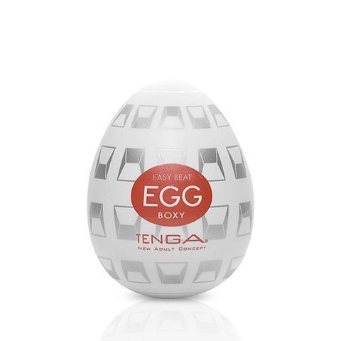 Мастурбатор-яйце Tenga Egg Boxy з геометричним рельєфом SO5488 фото ЦЕ МІЖ НАМИ
