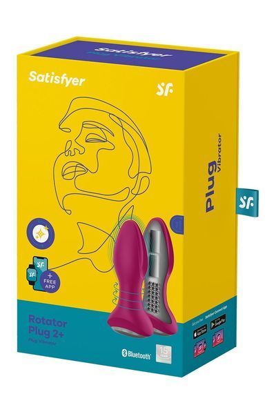 Анальна смарт-вібропробка із перлинним масажем Satisfyer Rotator Plug 2+ Violet SO6280 фото ЦЕ МІЖ НАМИ