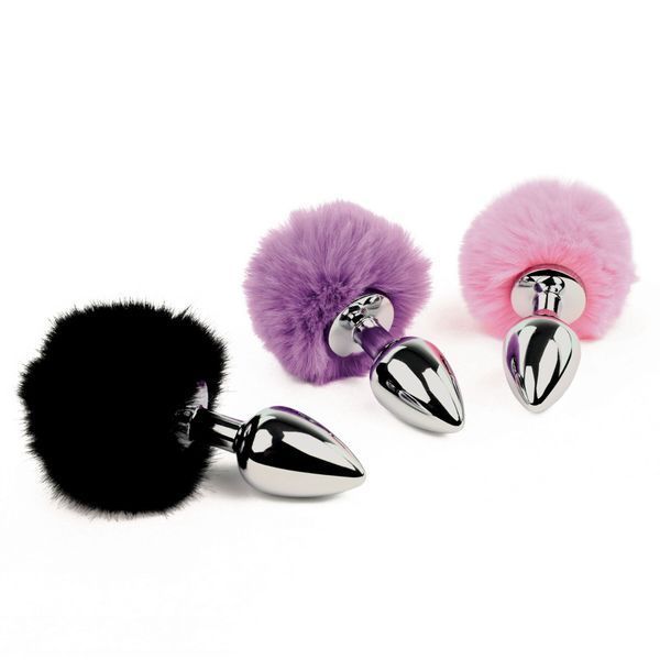 Анальна пробка FeelzToys - Bunny Tails Butt Plug Purple SO5062 фото ЦЕ МІЖ НАМИ