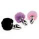 Анальна пробка FeelzToys - Bunny Tails Butt Plug Purple SO5062 фото сексшопу ЦЕ МІЖ НАМИ 4