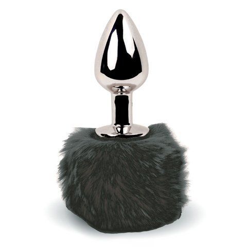 Анальна пробка FeelzToys - Bunny Tails Butt Plug Black SO5063 фото ЦЕ МІЖ НАМИ