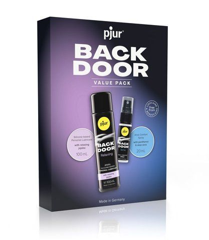 Подарунковий набор pjur BACK DOOR Value Pack: силіконова змазка 100 мл та розслаблювальний спрей 20 SX0672 фото ЦЕ МІЖ НАМИ