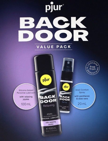 Подарунковий набор pjur BACK DOOR Value Pack: силіконова змазка 100 мл та розслаблювальний спрей 20 SX0672 фото ЦЕ МІЖ НАМИ