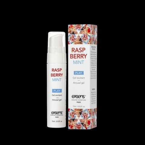 Стимулювальний гель EXSENS Kissable Raspberry Mint 15мл, охолоджувальний SO2366 фото ЦЕ МІЖ НАМИ