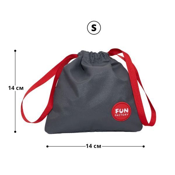 Сумка для секс-іграшок Fun Factory TOYBAG, S, сіра, кисет, 14x14 см SX1009 фото ЦЕ МІЖ НАМИ