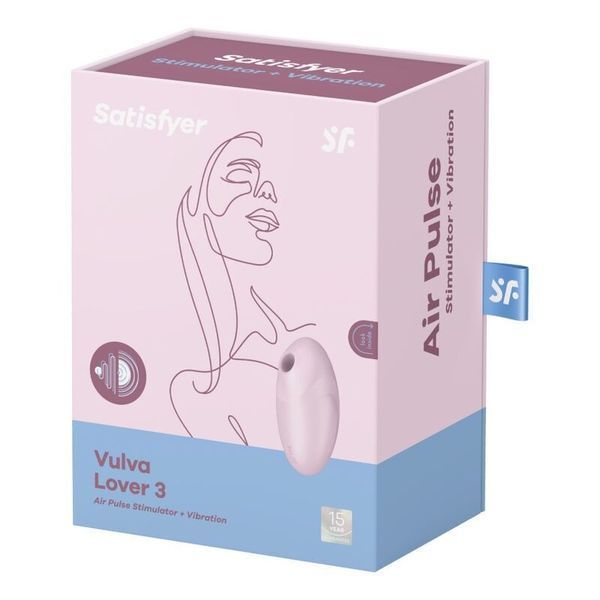 Вакуумний стимулятор з вібрацією Satisfyer Vulva Lover 3 Pink SO7782 фото ЦЕ МІЖ НАМИ
