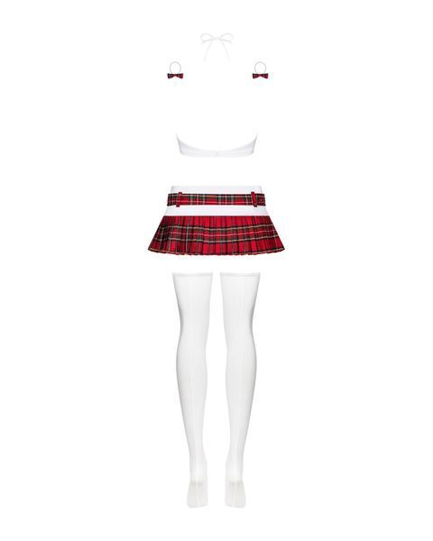 Еротичний костюм школярки з мініспідницею Obsessive Schooly 5pcs costume L/XL SO7305 фото ЦЕ МІЖ НАМИ