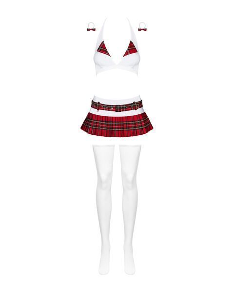 Еротичний костюм школярки з мініспідницею Obsessive Schooly 5pcs costume L/XL SO7305 фото ЦЕ МІЖ НАМИ