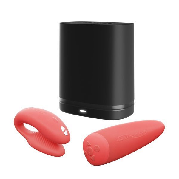Смарт-вібратор для пар We-Vibe Chorus Crave Coral, сенсорне керування вібраціями стисненням пульта SO6920 фото ЦЕ МІЖ НАМИ