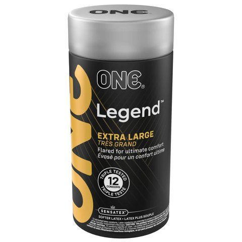 Презервативи ONE Legend XL, 12 шт, збільшений розмір, розширення на кінці, подарункове паковання-тубус SX0795 фото ЦЕ МІЖ НАМИ