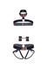 Комплект атласних ременів для бондажу Leg Avenue Satin elastic harness Set, One size, Black SO8558 фото сексшопу ЦЕ МІЖ НАМИ 5