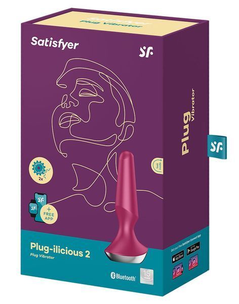 Анальна смарт-вібропробка Satisfyer Plug-ilicious 2 Berry SO5443 фото ЦЕ МІЖ НАМИ